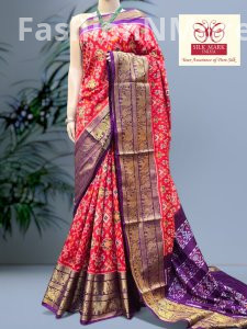 Exclusive Handloom Ikkat Patola Silk Saree with Kanchi Border