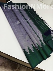 Pure Handloom Kanchipuram Silk Sarees in Vintage Temple Design