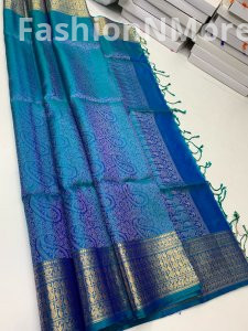 Pure Handloom Double Warp Bridal Jacquard Border Soft Silk Sarees