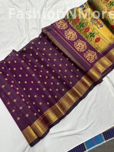 Pure Handloom Tussar Kalanjali Paithani