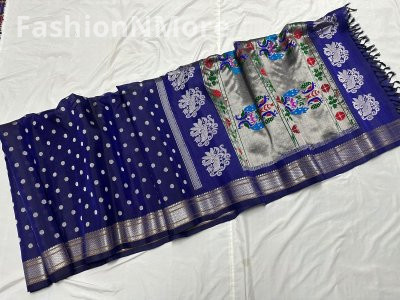 Pure Handloom Tussar Kalanjali Paithani