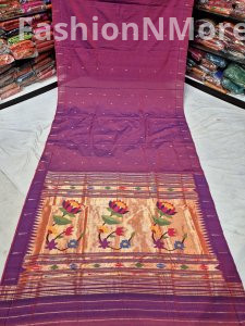 Pure Handloom Fancy Pallu Single Muniya Paithani Saree