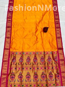 Elegant Pure Silk Chandrakor Paithani Saree