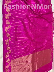 Pure Handloom Banarasi Katan Silk Saree with Allover Butti