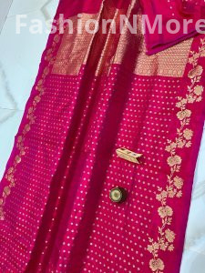 Pure Handloom Banarasi Katan Silk Saree with Allover Butti