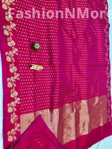 Pure Handloom Banarasi Katan Silk Saree with Allover Butti