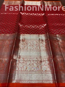 Pure Handloom Allover Woven Venkatgiri Silk Saree