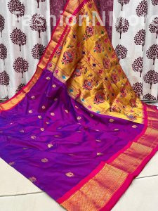 Kadiyal Border Paithani Pure Silk Saree
