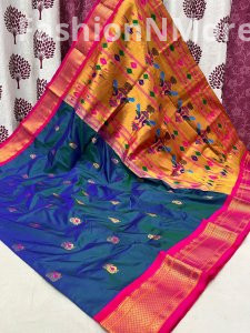 Kadiyal Border Paithani Pure Silk Saree