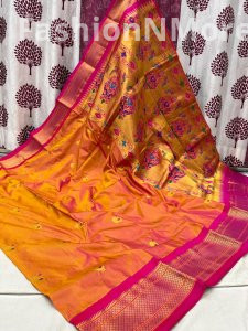 Kadiyal Border Paithani Pure Silk Saree