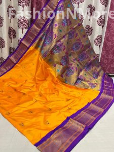 Kadiyal Border Paithani Pure Silk Saree