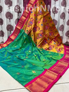 Kadiyal Border Paithani Pure Silk Saree