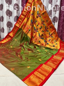 Kadiyal Border Paithani Pure Silk Saree