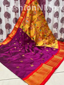 Kadiyal Border Paithani Pure Silk Saree