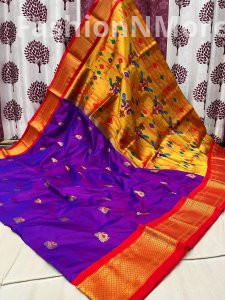 Kadiyal Border Paithani Pure Silk Saree
