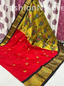 Kadiyal Border Paithani Pure Silk Saree