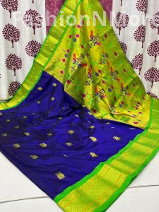 Kadiyal Border Paithani Pure Silk Saree