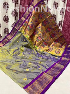 Kadiyal Border Paithani Pure Silk Saree