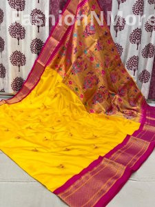 Kadiyal Border Paithani Pure Silk Saree