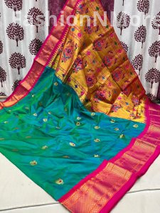 Kadiyal Border Paithani Pure Silk Saree