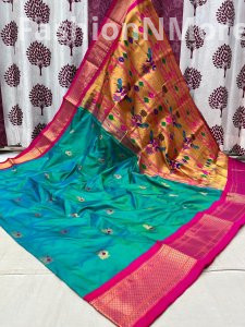 Kadiyal Border Paithani Pure Silk Saree