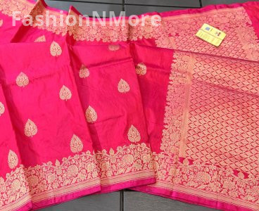 Premium Handloom Kataan Silk Saree with Self Border & Blouse