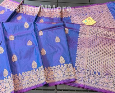 Premium Handloom Kataan Silk Saree with Self Border & Blouse