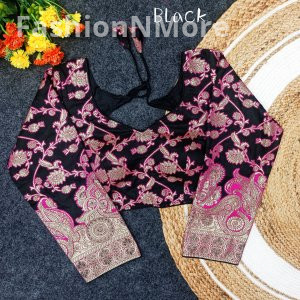 Exclusive Plus Size Partywear Pure Dola Silk Blouse with Full Sleeves