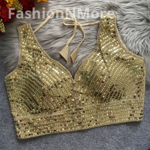 Real Mirror & Stone Handwork Blouse – Party & Navratri Special