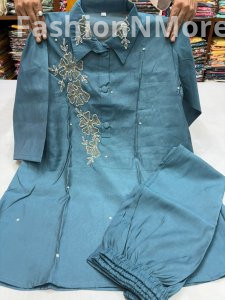 Masleen Hand-Embroidered Coord Set with Pant