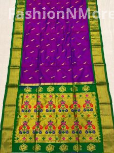 Kadiyal Border Pure Silk Paithani Saree