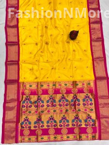 Kadiyal Border Pure Silk Paithani Saree