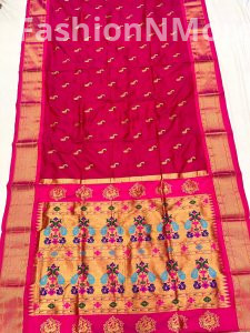 Kadiyal Border Pure Silk Paithani Saree
