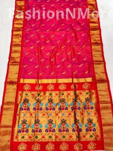 Kadiyal Border Pure Silk Paithani Saree