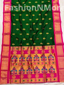Kadiyal Border Pure Silk Paithani Saree
