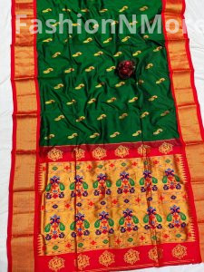 Kadiyal Border Pure Silk Paithani Saree