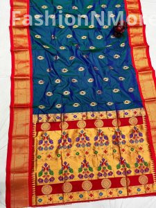 Kadiyal Border Pure Silk Paithani Saree