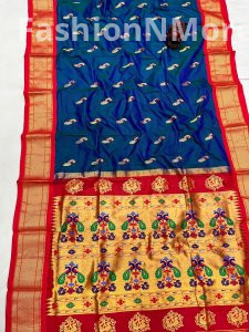 Kadiyal Border Pure Silk Paithani Saree
