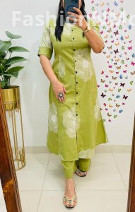 Famous Rose Print Cotton Co-ord Set