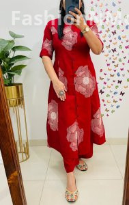 Famous Rose Print Cotton Co-ord Set