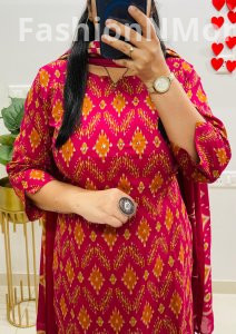 Designer Ikkat Print Cotton Suit