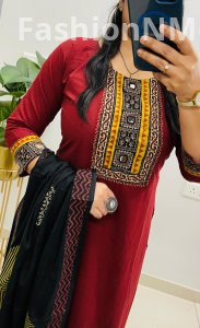 Ajrakh Prints in Dhabu Cotton Suit