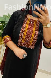 Ajrakh Prints in Dhabu Cotton Suit