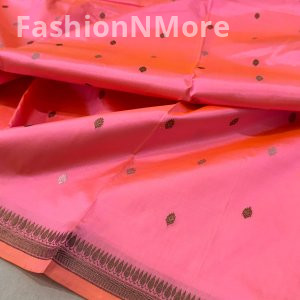 Handwoven Banaras Pure Katan Silk Saree – Copper Zari Brocade
