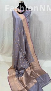 Exclusive Pure Handloom Banarasi Katan Silk Saree – Antique Zari Weave