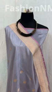 Exclusive Pure Handloom Banarasi Katan Silk Saree – Antique Zari Weave