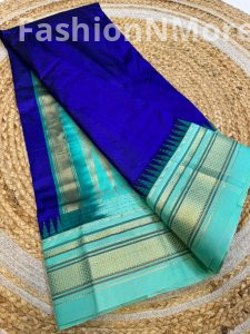 Exclusive Pure Silk Ilkal Saree – Korvai Temple Border