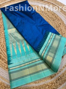 Exclusive Pure Silk Ilkal Saree – Korvai Temple Border