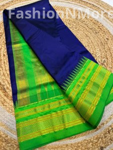 Exclusive Pure Silk Ilkal Saree – Korvai Temple Border