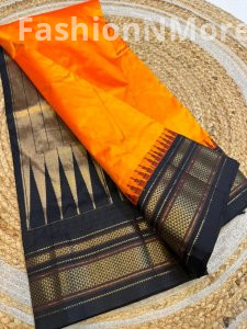 Exclusive Pure Silk Ilkal Saree – Korvai Temple Border